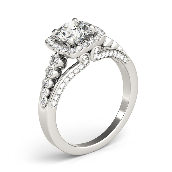 Round Halo Diamond Engagement Ring · 0.62 ct tw