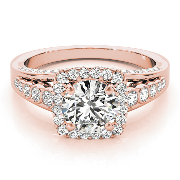 Round Halo Diamond Engagement Ring · 0.62 ct tw