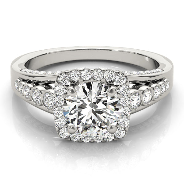 Round Halo Diamond Engagement Ring · 0.62 ct tw