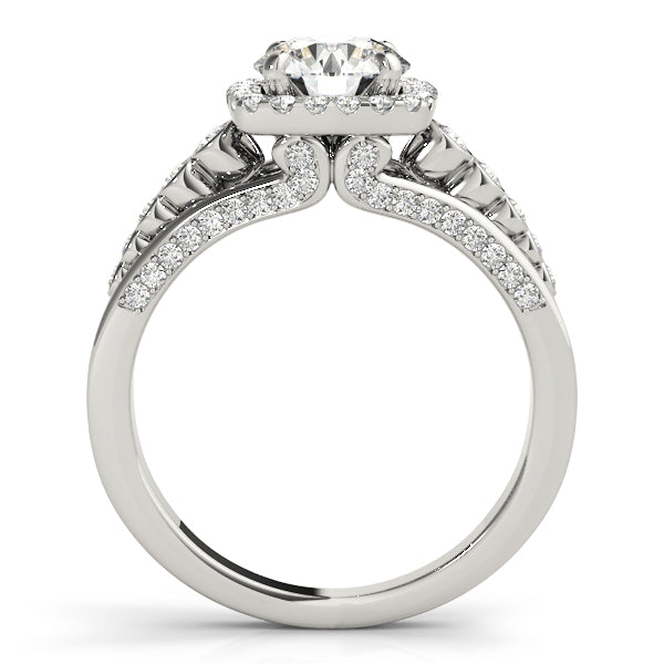 Round Halo Diamond Engagement Ring · 0.62 ct tw