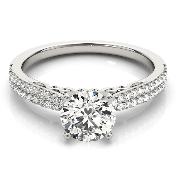 Pave Diamond Engagement Ring · 0.24 ct tw