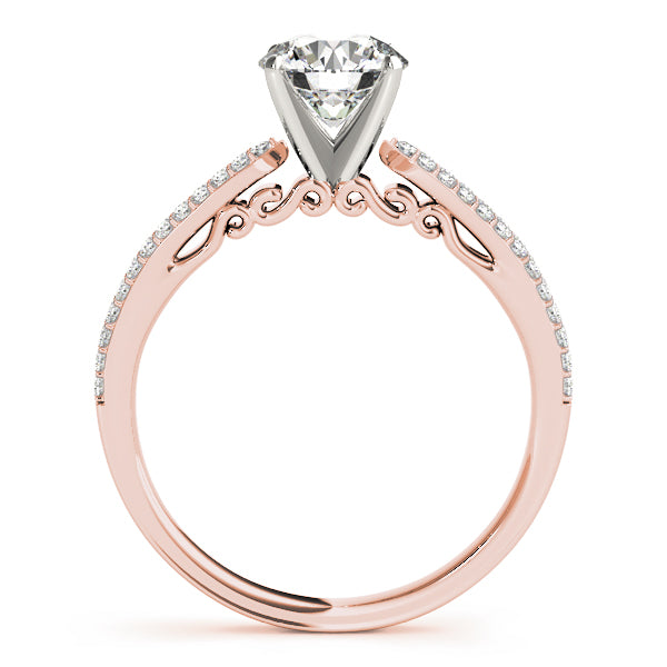 Pave Diamond Engagement Ring · 0.24 ct tw