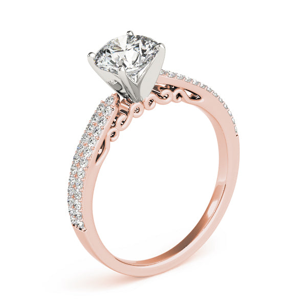 Pave Diamond Engagement Ring · 0.24 ct tw