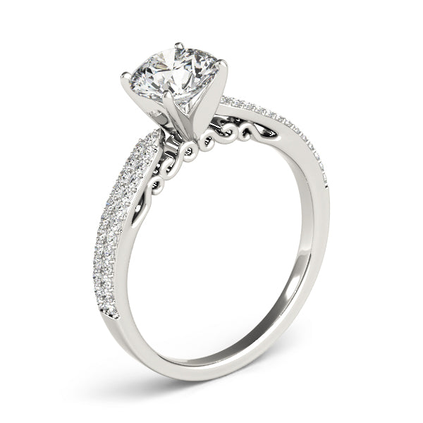 Pave Diamond Engagement Ring · 0.24 ct tw