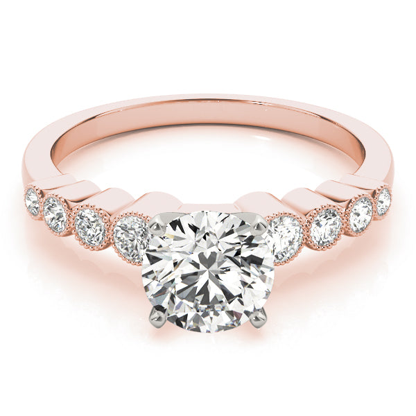 Single Row Bezel Set Diamond Engagement Ring · 0.28 ct tw