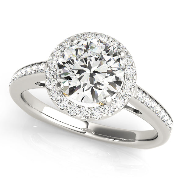 Round Halo Diamond Engagement Ring · 0.28 ct tw