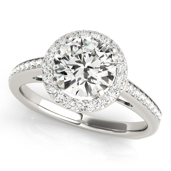 Round Halo Diamond Engagement Ring · 0.28 ct tw