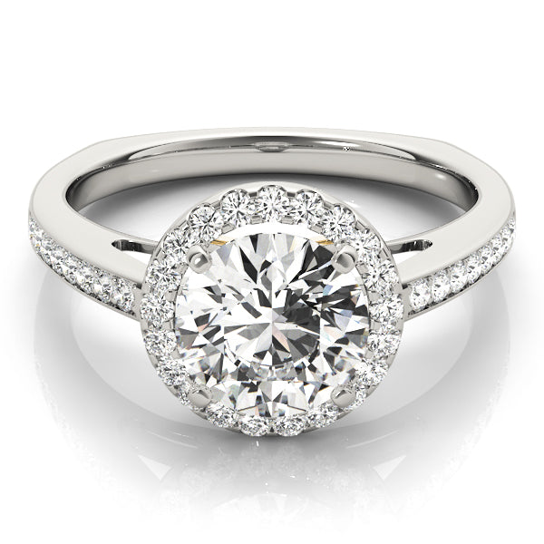 Round Halo Diamond Engagement Ring · 0.28 ct tw