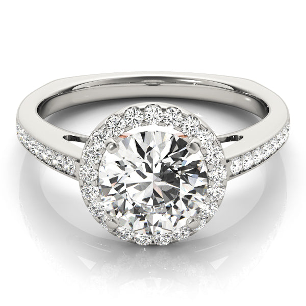 Round Halo Diamond Engagement Ring · 0.28 ct tw