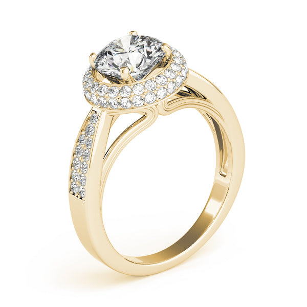 Round Halo Diamond Engagement Ring · 0.46 ct tw