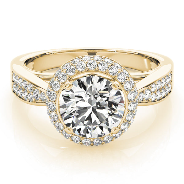 Round Halo Diamond Engagement Ring · 0.46 ct tw