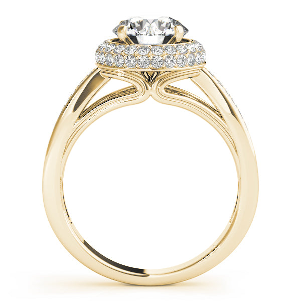 Round Halo Diamond Engagement Ring · 0.46 ct tw