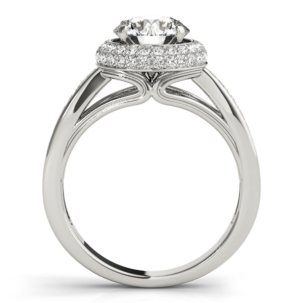 Round Halo Diamond Engagement Ring · 0.46 ct tw