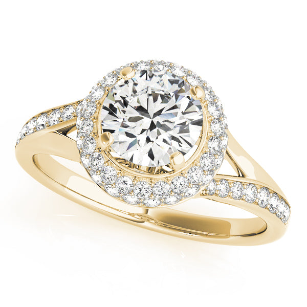 Round Halo Diamond Engagement Ring · 0.47 ct tw