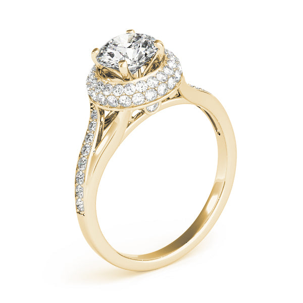 Round Halo Diamond Engagement Ring · 0.47 ct tw
