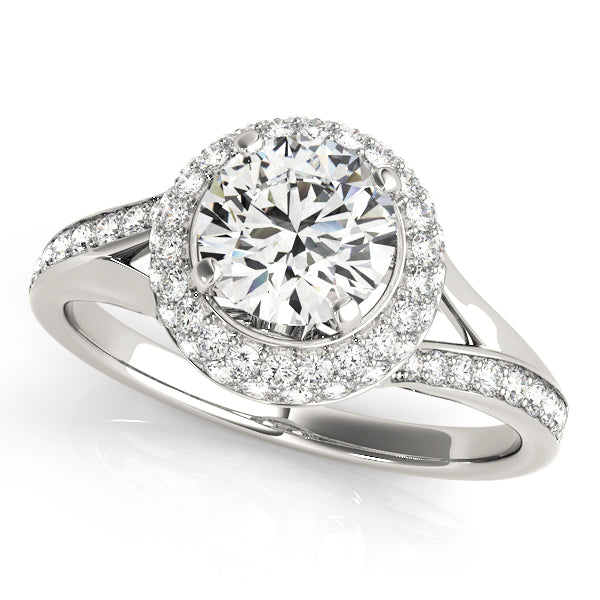 Round Halo Diamond Engagement Ring · 0.47 ct tw