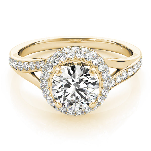 Round Halo Diamond Engagement Ring · 0.47 ct tw