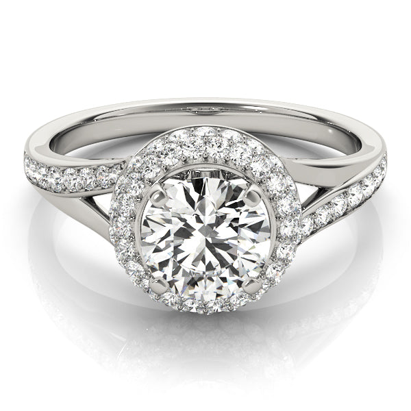 Round Halo Diamond Engagement Ring · 0.47 ct tw