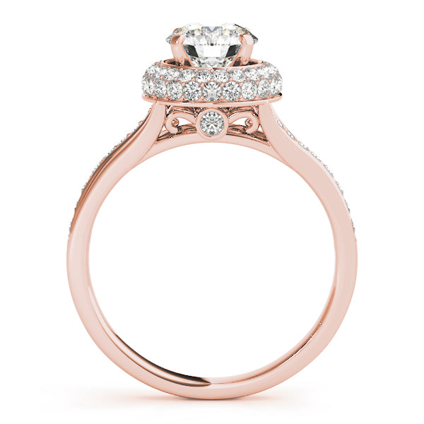 Round Halo Diamond Engagement Ring · 0.47 ct tw