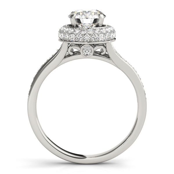 Round Halo Diamond Engagement Ring · 0.47 ct tw