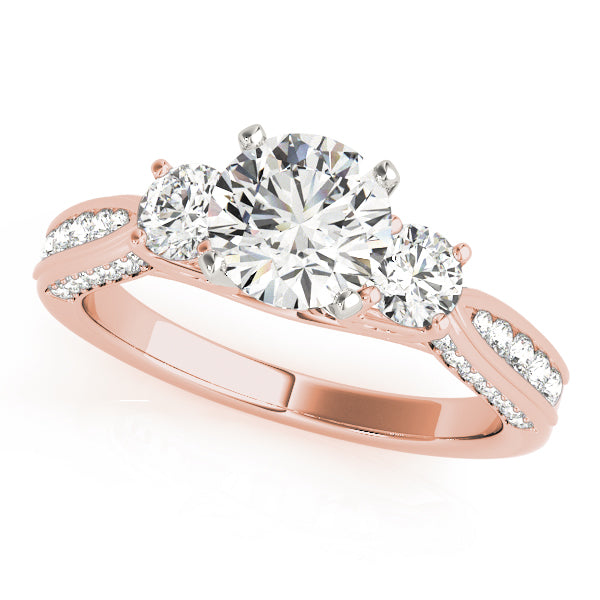 Round Three-Stone Diamond Engagement Ring · 0.65 ct tw