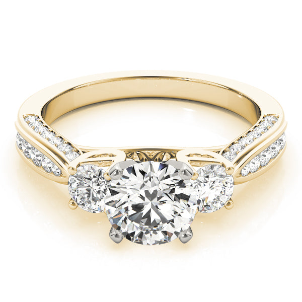Round Three-Stone Diamond Engagement Ring · 0.65 ct tw