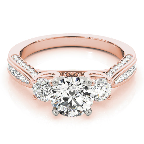 Round Three-Stone Diamond Engagement Ring · 0.65 ct tw