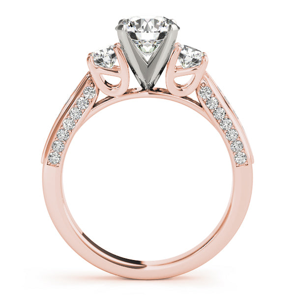 Round Three-Stone Diamond Engagement Ring · 0.65 ct tw