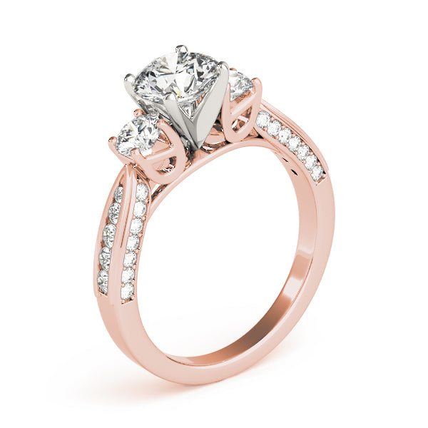 Round Three-Stone Diamond Engagement Ring · 0.65 ct tw