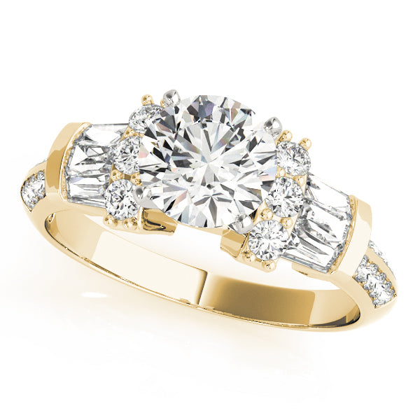 Baguette Fancy Shape Diamond Engagement Ring · 0.78 ct tw