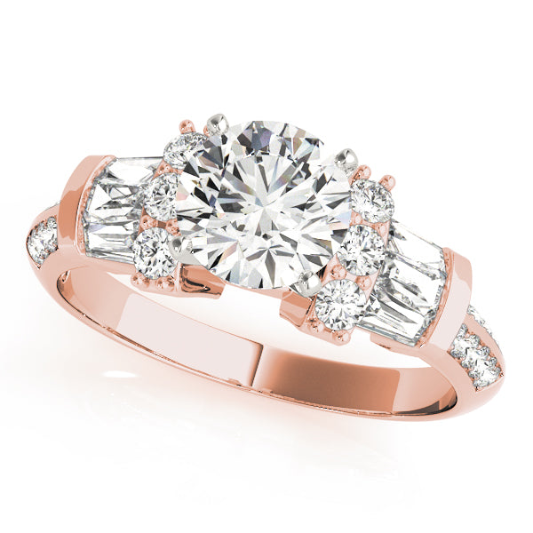 Baguette Fancy Shape Diamond Engagement Ring · 0.78 ct tw