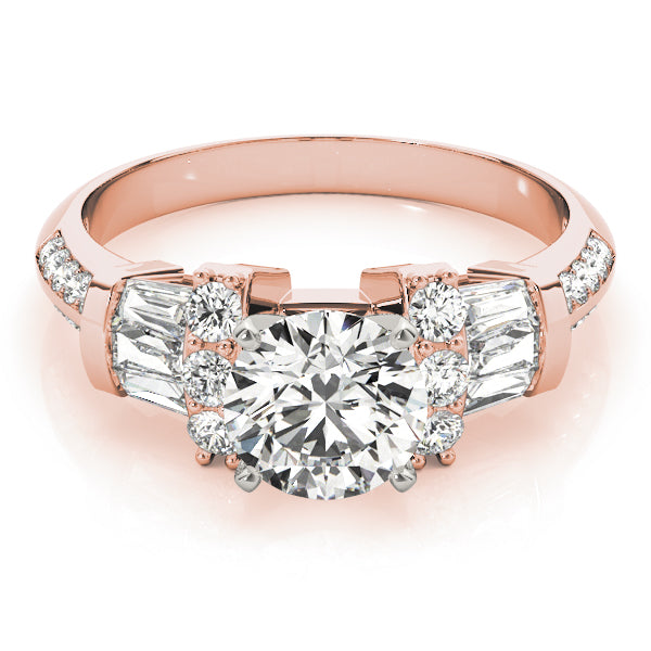 Baguette Fancy Shape Diamond Engagement Ring · 0.78 ct tw