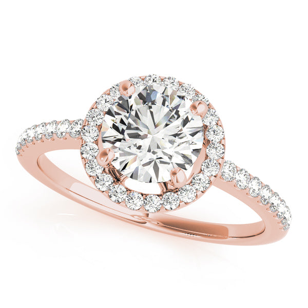 Round Halo Diamond Engagement Ring · 0.33 ct tw