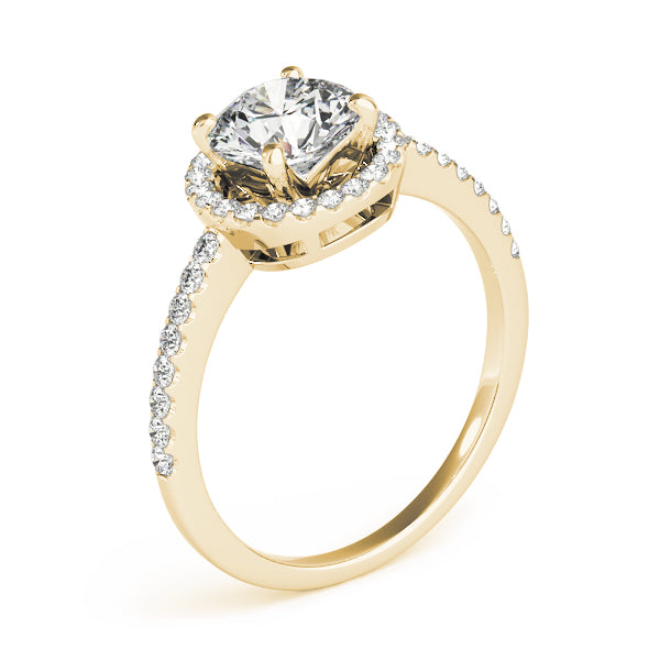 Round Halo Diamond Engagement Ring · 0.33 ct tw