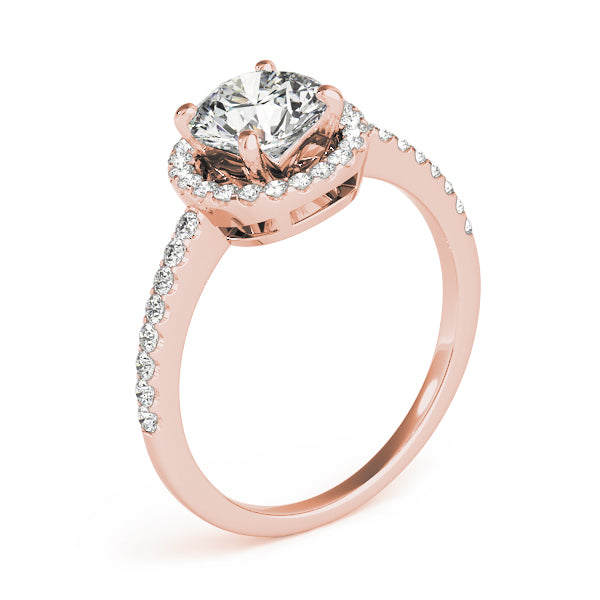 Round Halo Diamond Engagement Ring · 0.33 ct tw