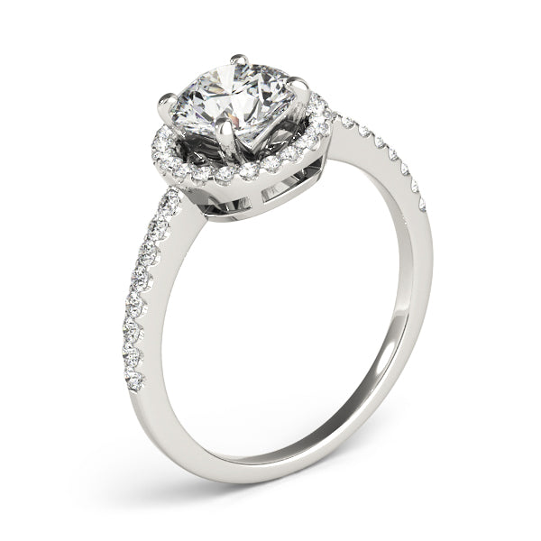 Round Halo Diamond Engagement Ring · 0.33 ct tw