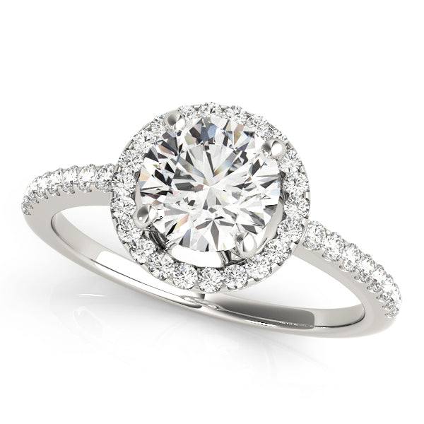 Round Halo Diamond Engagement Ring · 0.33 ct tw