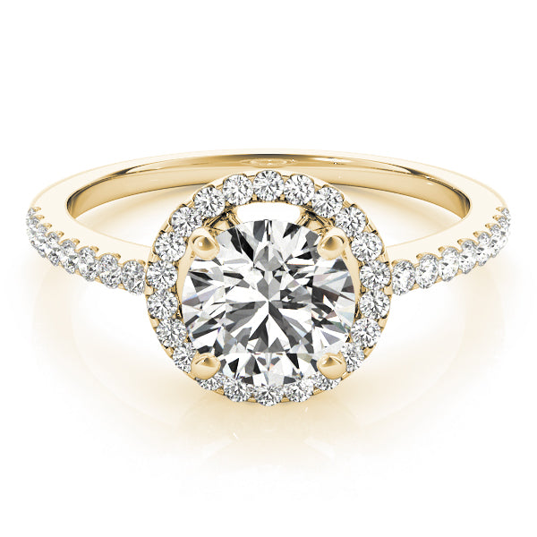 Round Halo Diamond Engagement Ring · 0.33 ct tw