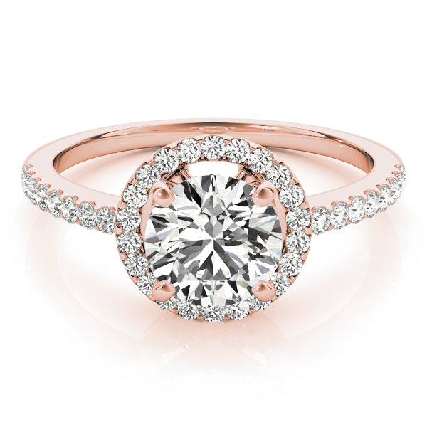 Round Halo Diamond Engagement Ring · 0.33 ct tw