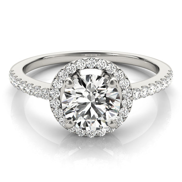 Round Halo Diamond Engagement Ring · 0.33 ct tw