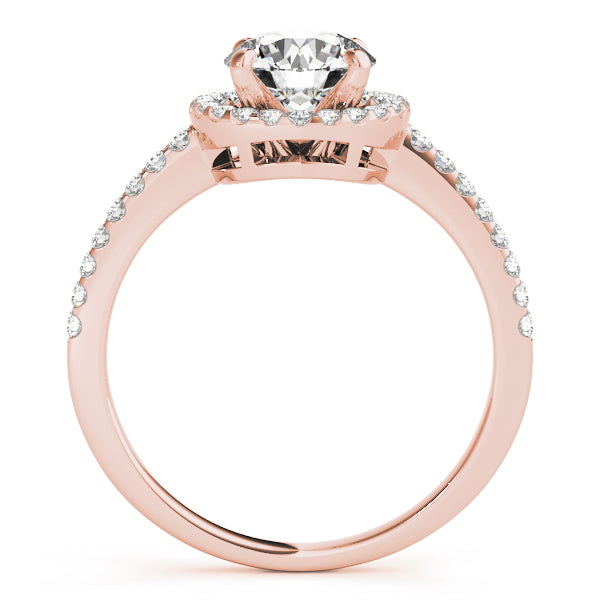 Round Halo Diamond Engagement Ring · 0.33 ct tw