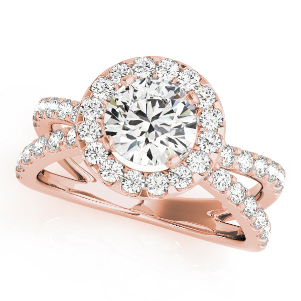 Round Halo Diamond Engagement Ring · 0.84 ct tw