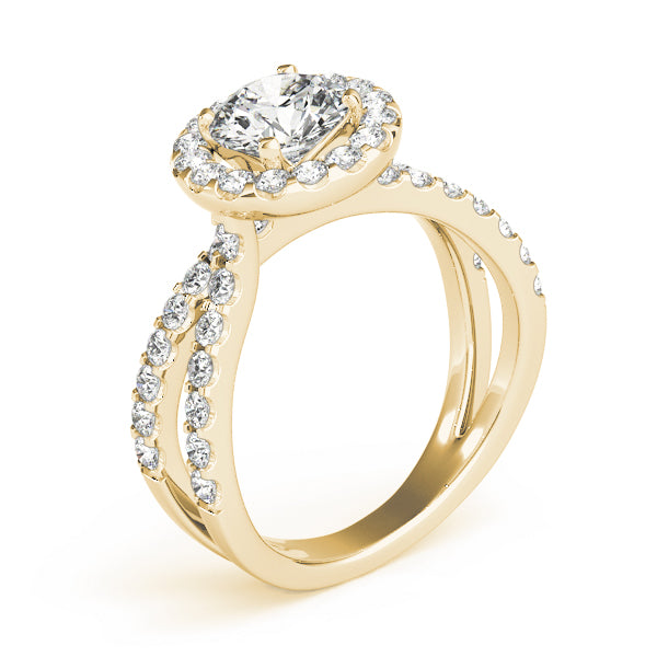 Round Halo Diamond Engagement Ring · 0.84 ct tw