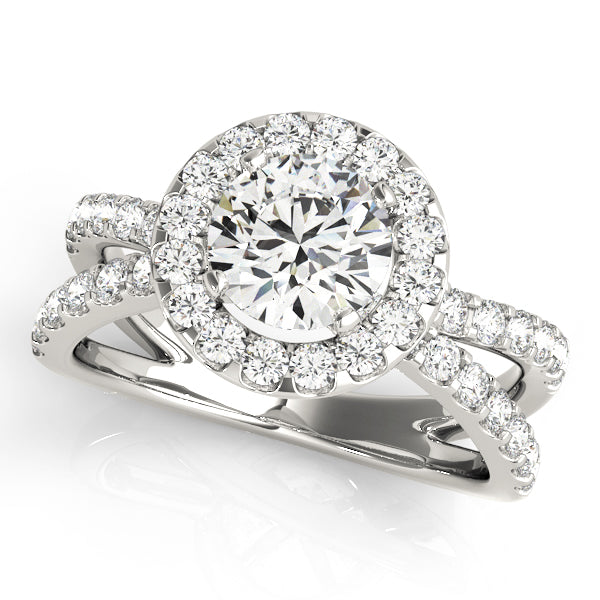 Round Halo Diamond Engagement Ring · 0.84 ct tw