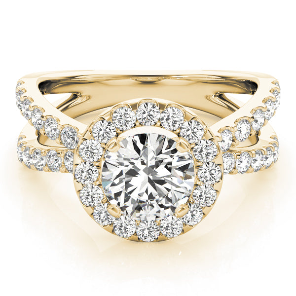 Round Halo Diamond Engagement Ring · 0.84 ct tw