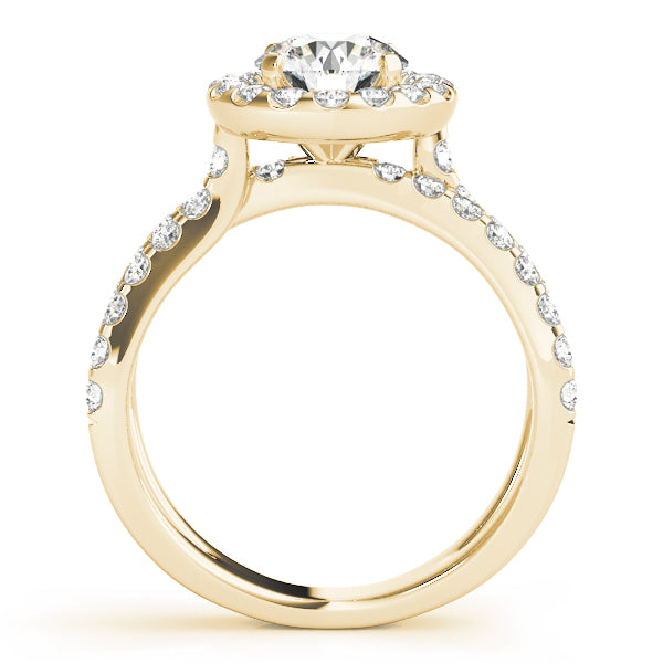 Round Halo Diamond Engagement Ring · 0.84 ct tw