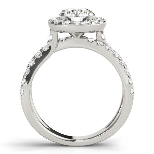 Round Halo Diamond Engagement Ring · 0.84 ct tw