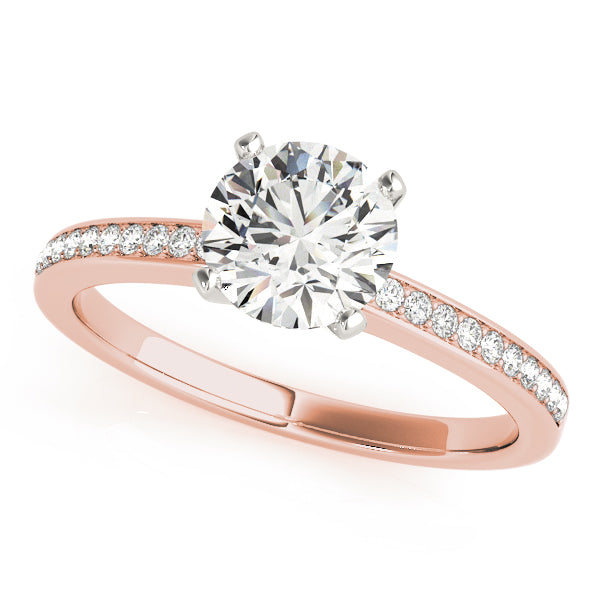 Single Row Channel Set Diamond Engagement Ring · 0.10 ct tw
