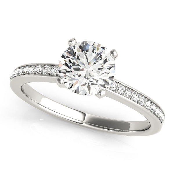 Single Row Channel Set Diamond Engagement Ring · 0.10 ct tw