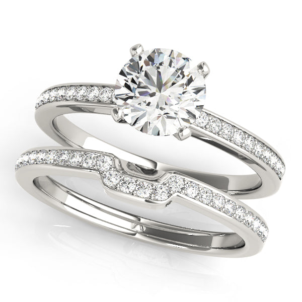 Single Row Channel Set Diamond Engagement Ring · 0.10 ct tw